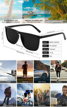 Load image into Gallery viewer, Men's Polarized Brand Designer Luxury Square Sunglasses
