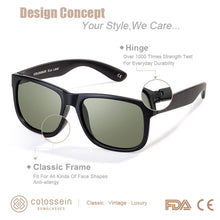 Load image into Gallery viewer, COLOSSEIN Classic Men's Square Polarized Sunglasses