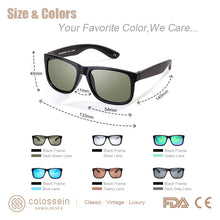 Load image into Gallery viewer, COLOSSEIN Classic Men's Square Sunglasses - Sunglass Associates