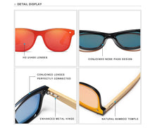 Load image into Gallery viewer, KINGSEVEN Bamboo Polarized Men's Square Sunglasses - Sunglass Associates