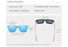 Load image into Gallery viewer, KINGSEVEN Bamboo Polarized Men's Square Sunglasses - Sunglass Associates