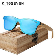 Load image into Gallery viewer, KINGSEVEN Bamboo Polarized Men's Square Sunglasses - Sunglass Associates