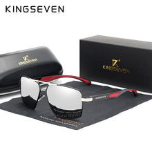 Load image into Gallery viewer, KINGSEVEN Aluminum Men's Polarized Square Sunglasses - Sunglass Associates