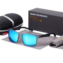 Load image into Gallery viewer, BARCUR Aluminum Magnesium Square Men's Pilot Sunglasses - Sunglass Associates