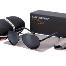Load image into Gallery viewer, BARCUR Men&#39;s Polarized Pilot Driving Sunglasses