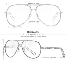 Load image into Gallery viewer, BARCUR Men&#39;s Polarized Pilot Driving Sunglasses