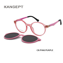 Load image into Gallery viewer, KANSEPT Kids TR90 Polarized Magnetic Clip-on Sunglasses