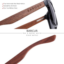 Load image into Gallery viewer, BARCUR Men&#39;s  High Quality Black Walnut Sunglasses