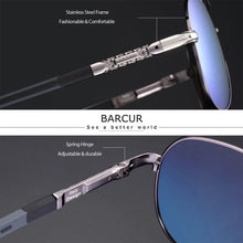 Load image into Gallery viewer, BARCUR Men&#39;s Polarized Pilot Driving Sunglasses