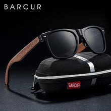 Load image into Gallery viewer, BARCUR Men&#39;s  High Quality Black Walnut Sunglasses