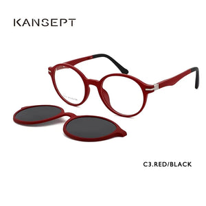 KANSEPT Kids TR90 Polarized Magnetic Clip-on Sunglasses