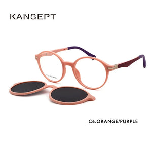 KANSEPT Kids TR90 Polarized Magnetic Clip-on Sunglasses