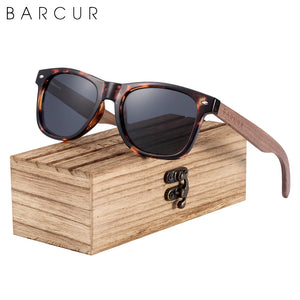 BARCUR Men's Wood Polarized Sunglasses