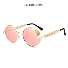 Load image into Gallery viewer, HOOBAN Classic Round Steampunk Men&#39;s Sunglasses