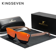 Load image into Gallery viewer, KINGSEVEN Vintage Men&#39;s Walnut Wooden Sunglasses