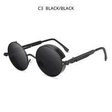 Load image into Gallery viewer, HOOBAN Classic Round Steampunk Men&#39;s Sunglasses