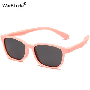 WARBLADE Polarized Square Silicone Flexible Kids Sunglasses