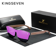 Load image into Gallery viewer, KINGSEVEN Vintage Men&#39;s Walnut Wooden Sunglasses