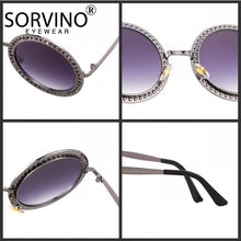 Load image into Gallery viewer, SORVINO Diamond Crystal Round Women's Sunglasses