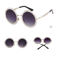 Load image into Gallery viewer, SORVINO Diamond Crystal Round Women's Sunglasses