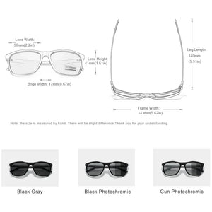 KINGSEVEN Brand Aluminum Frame Men's Photochromic Sunglasses - Sunglass Associates