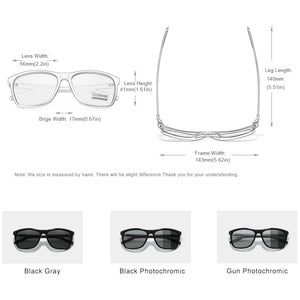 KINGSEVEN Brand Aluminum Frame Men's Photochromic Sunglasses