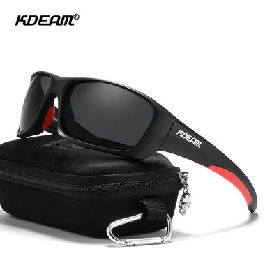 KDEAM TR90 Polarized Men's Sunglasses With Zipper Case