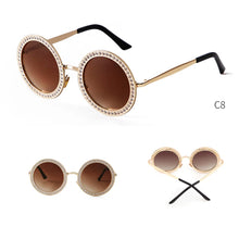 Load image into Gallery viewer, SORVINO Diamond Crystal Round Women's Sunglasses