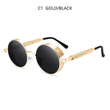 Load image into Gallery viewer, HOOBAN Classic Round Steampunk Men&#39;s Sunglasses