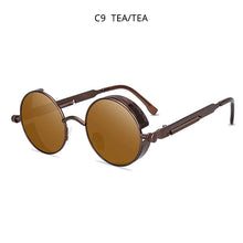 Load image into Gallery viewer, HOOBAN Classic Round Steampunk Men&#39;s Sunglasses
