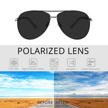 Load image into Gallery viewer, KDEAM Men's Pilot  Driving Sunglasses with Zipper Case