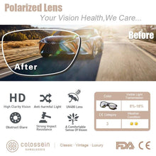 Load image into Gallery viewer, COLOSSEIN Classic Retro Men&#39;s UV400 Sunglasses - Sunglass Associates