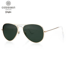 Load image into Gallery viewer, COLOSSEIN Women&#39;s Metal Frame Retro Polarized Pilot Sunglasses