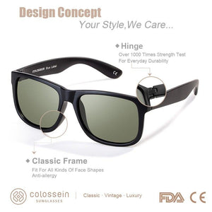 COLOSSEIN Classic Retro Men's UV400 Sunglasses - Sunglass Associates