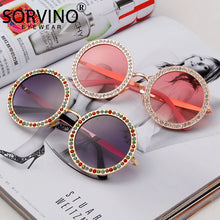 Load image into Gallery viewer, SORVINO Diamond Crystal Round Women's Sunglasses