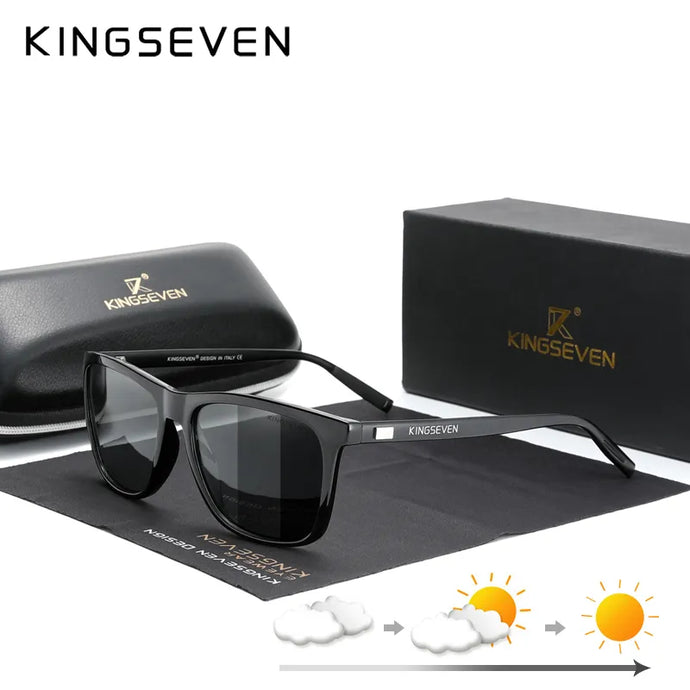 KINGSEVEN Brand Aluminum Frame Men's Photochromic Sunglasses - Sunglass Associates