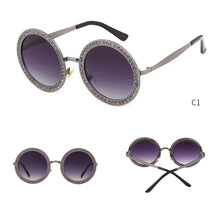 Load image into Gallery viewer, SORVINO Diamond Crystal Round Women's Sunglasses