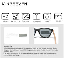 Load image into Gallery viewer, KINGSEVEN Vintage Men&#39;s Walnut Wooden Sunglasses