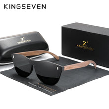 Load image into Gallery viewer, KINGSEVEN Vintage Men&#39;s Walnut Wooden Sunglasses