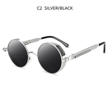Load image into Gallery viewer, HOOBAN Classic Round Steampunk Men&#39;s Sunglasses