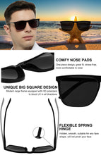 Load image into Gallery viewer, Men&#39;s Polarized Brand Designer Luxury Square Sunglasses