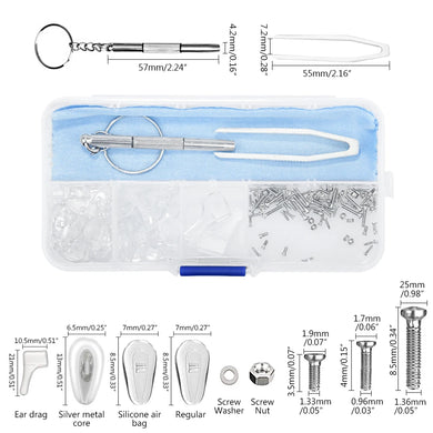Nut Sun Glasses Set Nose Pad Optical Precision Eyeglasses Kit Screws Precision Repair Hand Tool Spectacles Watch Screwdriver - Sunglass Associates