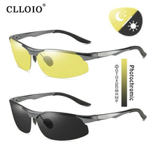 Load image into Gallery viewer, CLLOIO Aluminium Rimless Photochromic Day Night Vision Men&#39;s Anti-Glare Sunglasses