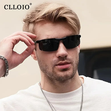 CLLOIO Brand Men's Polarized Aluminum Frame Sunglasses