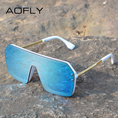 AOFLY Rimless Mirror Rectangular Women's Sunglasses