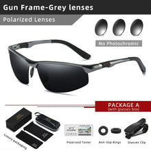 Load image into Gallery viewer, CLLOIO Photochromic Aluminum Frame Mens Polarized Driving Sunglasses