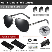 Load image into Gallery viewer, CLLOIO Men&#39;s Classic Aluminum Pilot Polarized Sunglasses