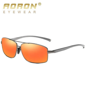 AORON Classic Retro Men's Polarized Aluminum Frame UV400 Sunglasses - Sunglass Associates