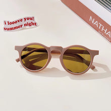 Load image into Gallery viewer, OPUYYM Kids Checker Panel Round UV400 Sunglasses