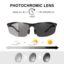 Load image into Gallery viewer, CLLOIO New Aluminum Photochromic Sunglasses Men Polarized Driving Glasses Anti-Glare Chameleon Fishing Sun Glasses UV400 Goggle - Sunglass Associates